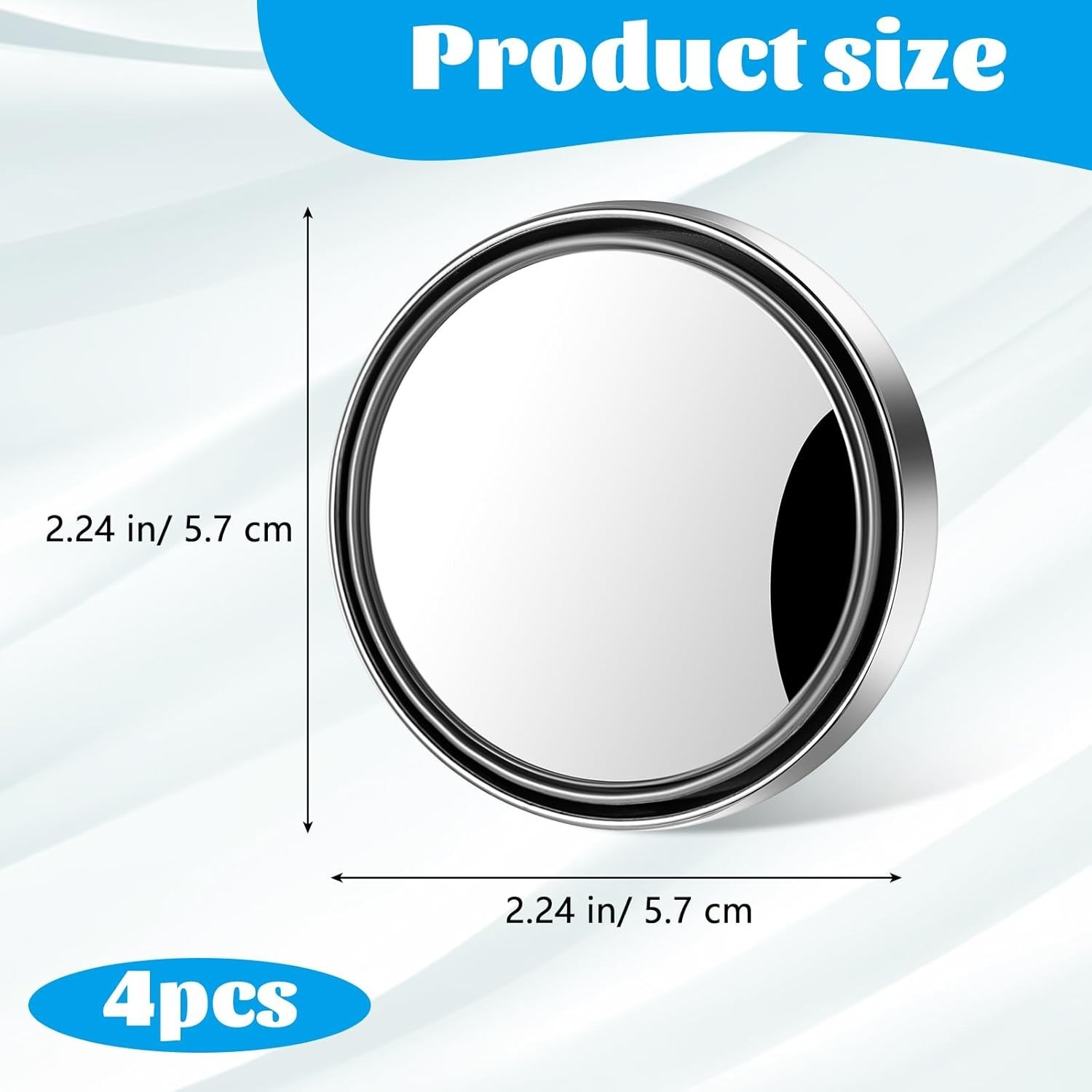 2 PCS Blind Spot Mirror for Cars Auto 360° Wide Angle Convex Rear Side View SUV