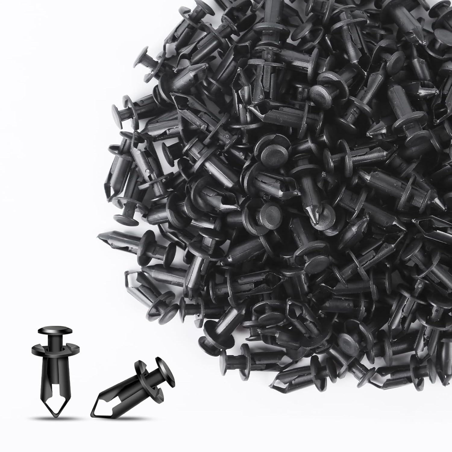 200PCS Nylon Bumper Fastener Clips 8mm Push Type Rivets Retainer Trim Panel Fend