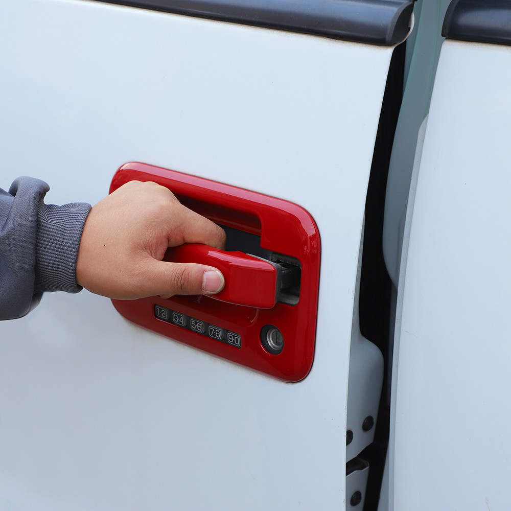 External Door Handle Shell Protect Cover Trim Red For 2004-2014 Ford F150 Raptor