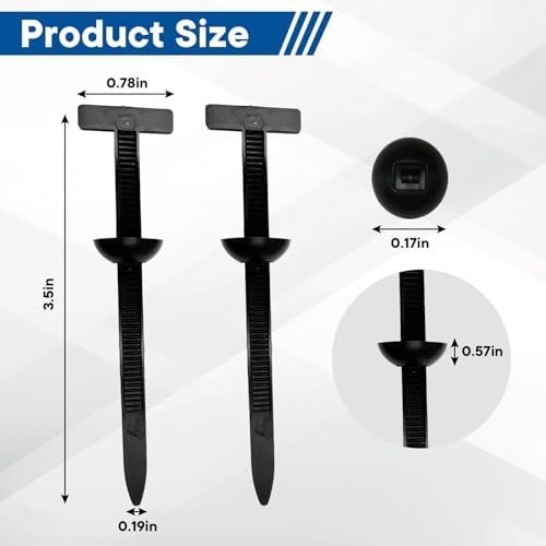 100Pcs Automotive Nylon Cable Tie Fastener Kit – Universal Car Zip Tie Buckle C