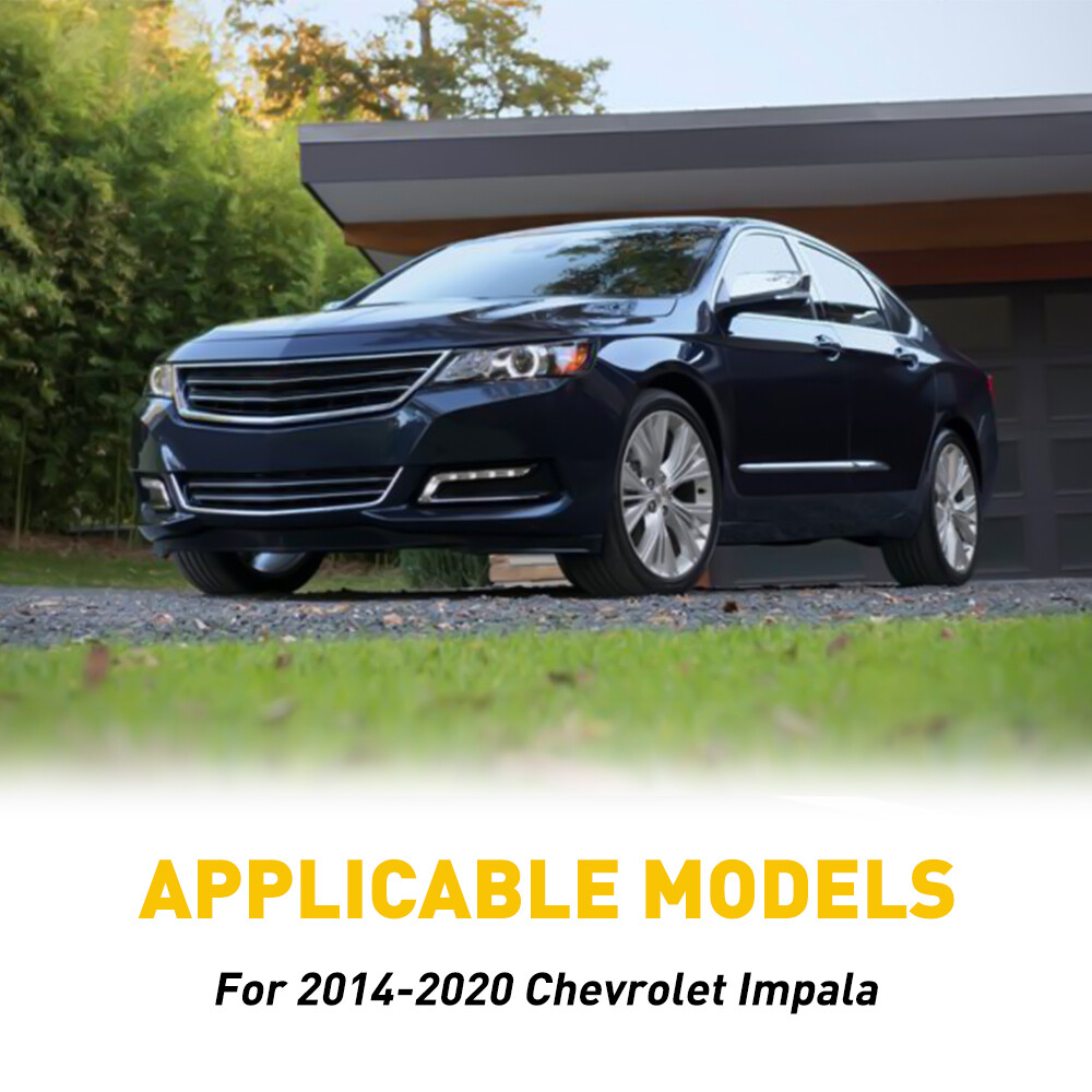 6pc Piano Black Pillar Posts for Chevy Impala 2014-2020 Window Door Trim Cover P