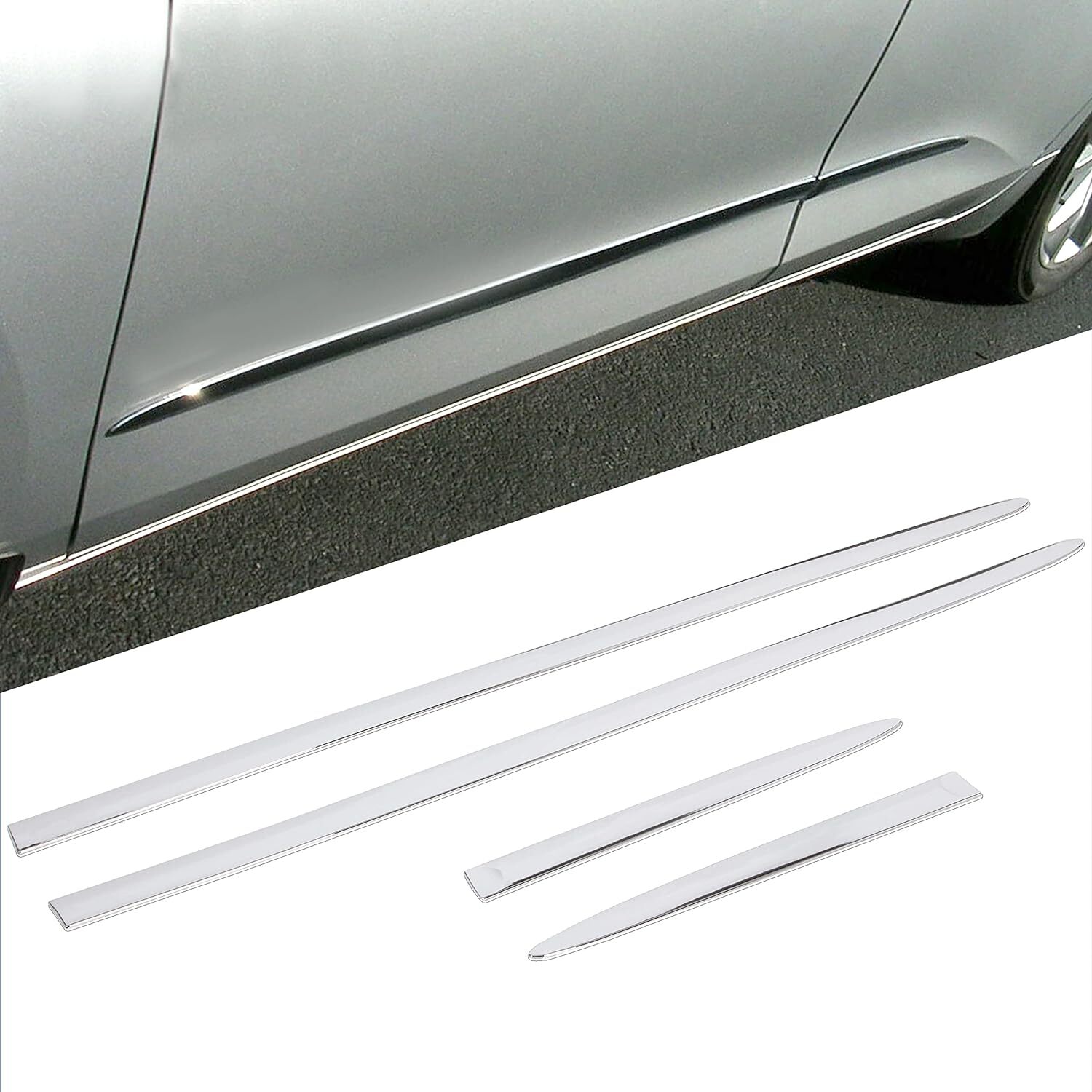 Side Door Molding Trim For Chevrolet Impala 2015-2020 Garnish Skirt Body Line