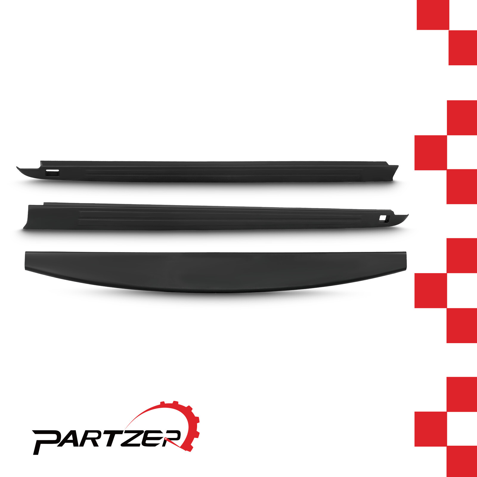 For 2019-2024 Ram 1500 68375098AA 3Pcs 5.7” Bed Rail Cap Molding Trim