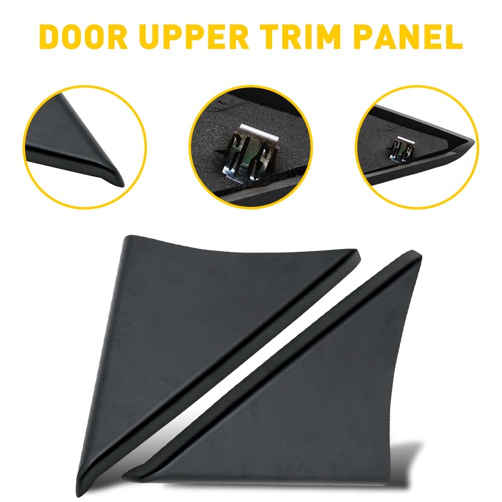 Pair Front Door Upper Trim Panel Fit For Chevrolet Silverado GMC Sierra 07-2013