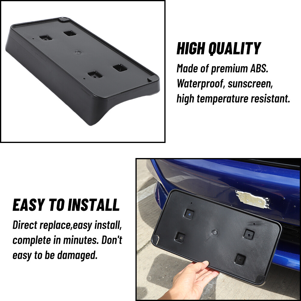 Front Bumper License Plate Bracket Holder Mount Base For Dodge Charger 15+ Black