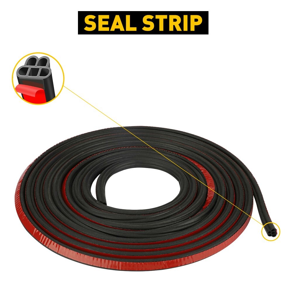 5M L-Shape Rubber Weather Seal Hollow Universal Car Door Strip Weatherstrip EJJ