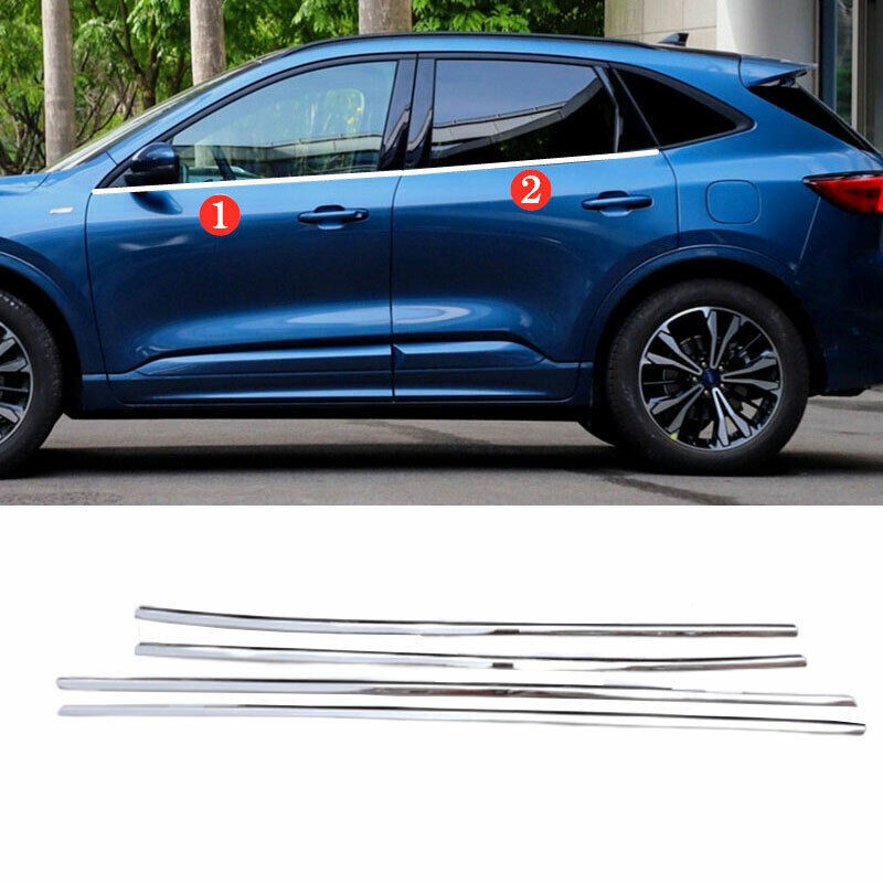 Fit For Ford Escape 2020-25 Chrome steel Window Bottom Strip Sill Molding Cover