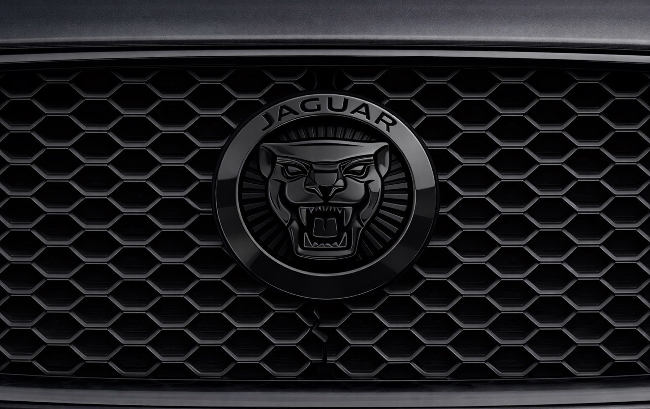 JAGUAR BLACK GROWLER GRILLE EMBLEM BADGE 86MM FRONT LOGO XF XJ F-TYPE F-PACE