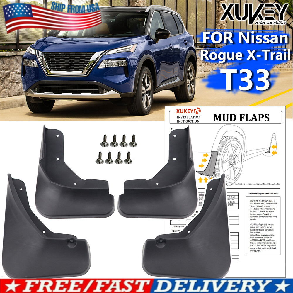 4Pcs Mud Flaps Mud Guards Fender Flare For Nissan Rogue X-TRAIL T33 2021-2023