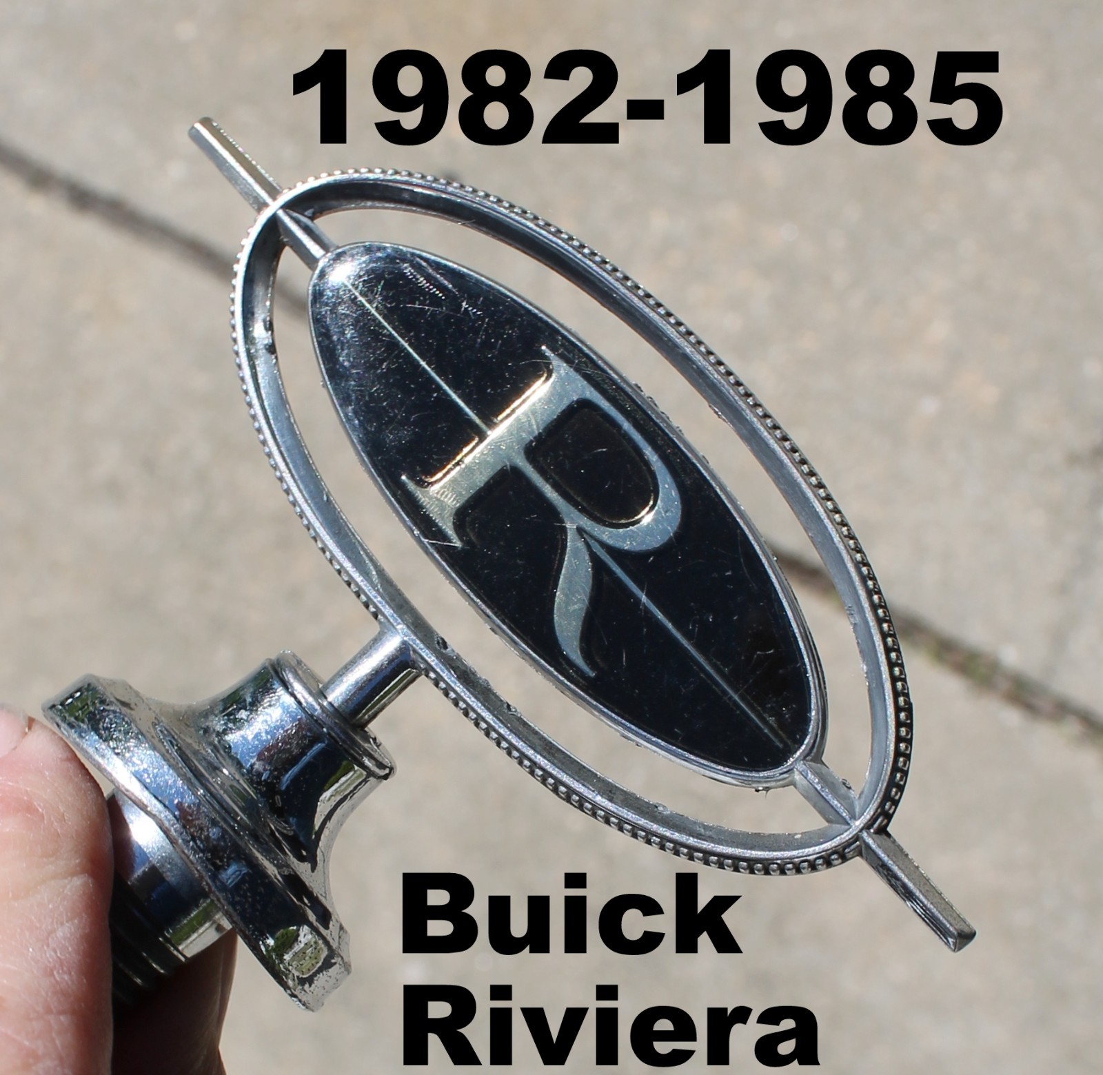1979 1980 1981 1982 1983 1984 1985 BUICK RIVIERA HOOD ORNAMENT EMBLEM 1261311 OE