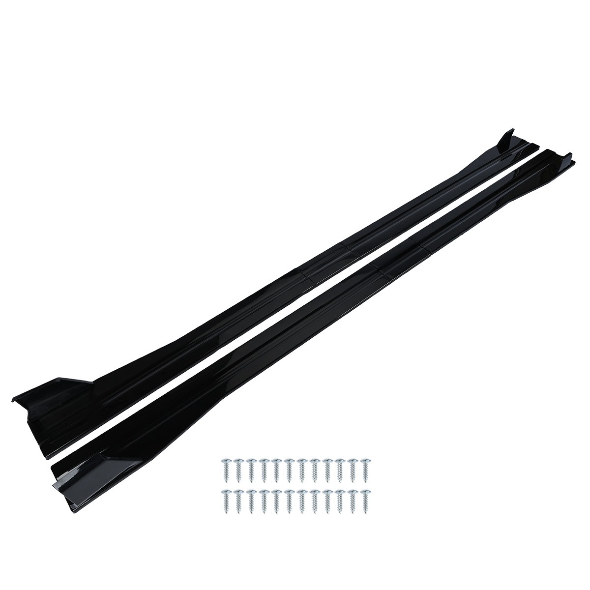 Adjustable 78″-86″ Universal Car Side Skirts Splitter Spoiler Extension Black US