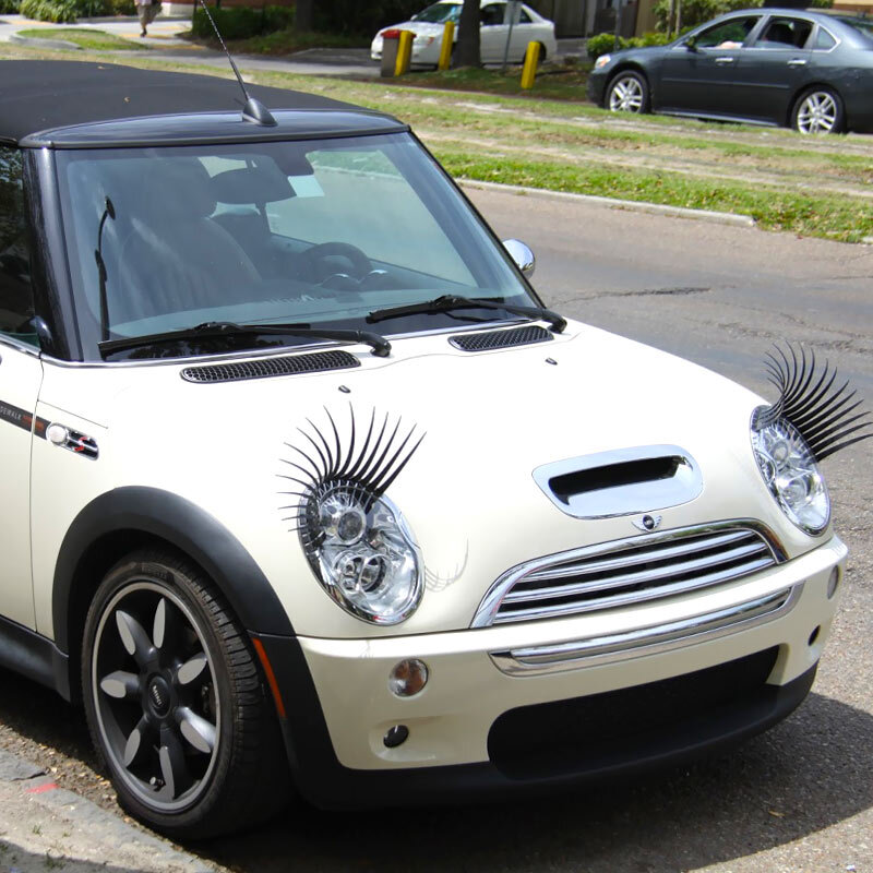 For Mini Cooper S Car Styling Headlight Eyebrows Eyelids Decal Stripes Stickers