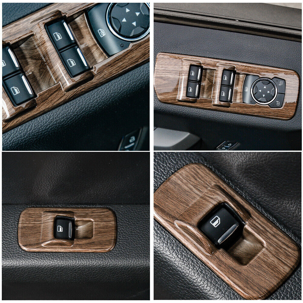 Wood Grain Interior Window Lift Panel Switch Trim Cover For Ford F150 2015-2020