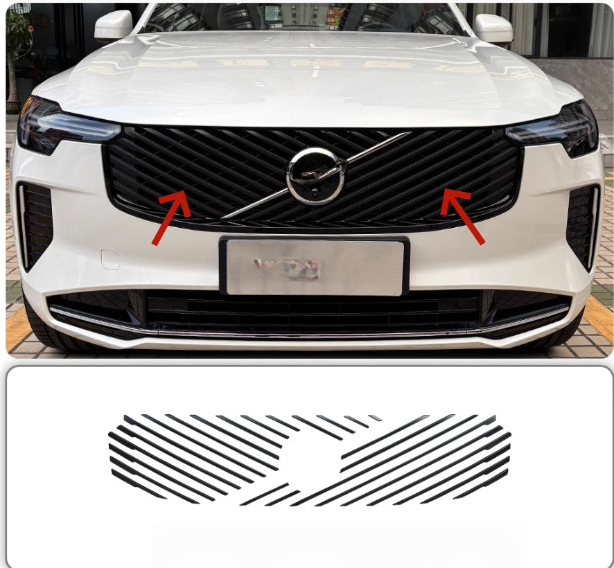 Fits 2025-2026 Volvo XC90 Car Body Glossy Black Stainless Steel And ABS Kit Trim