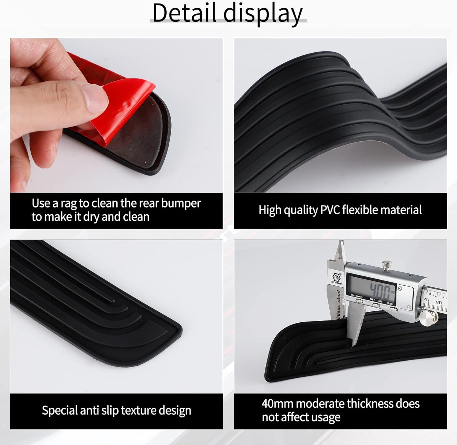 4Pcs Anti-Scratch Door Sill Protection PVC Threshold Guards Universal for Lexus