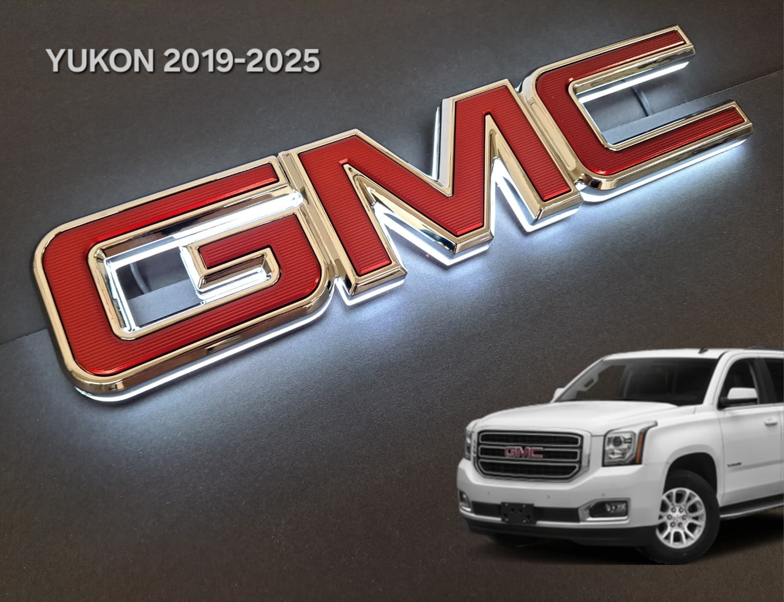 illuminated Emblem Letters for GMC Yukon 2015 2016 2017 2018 2019 2020