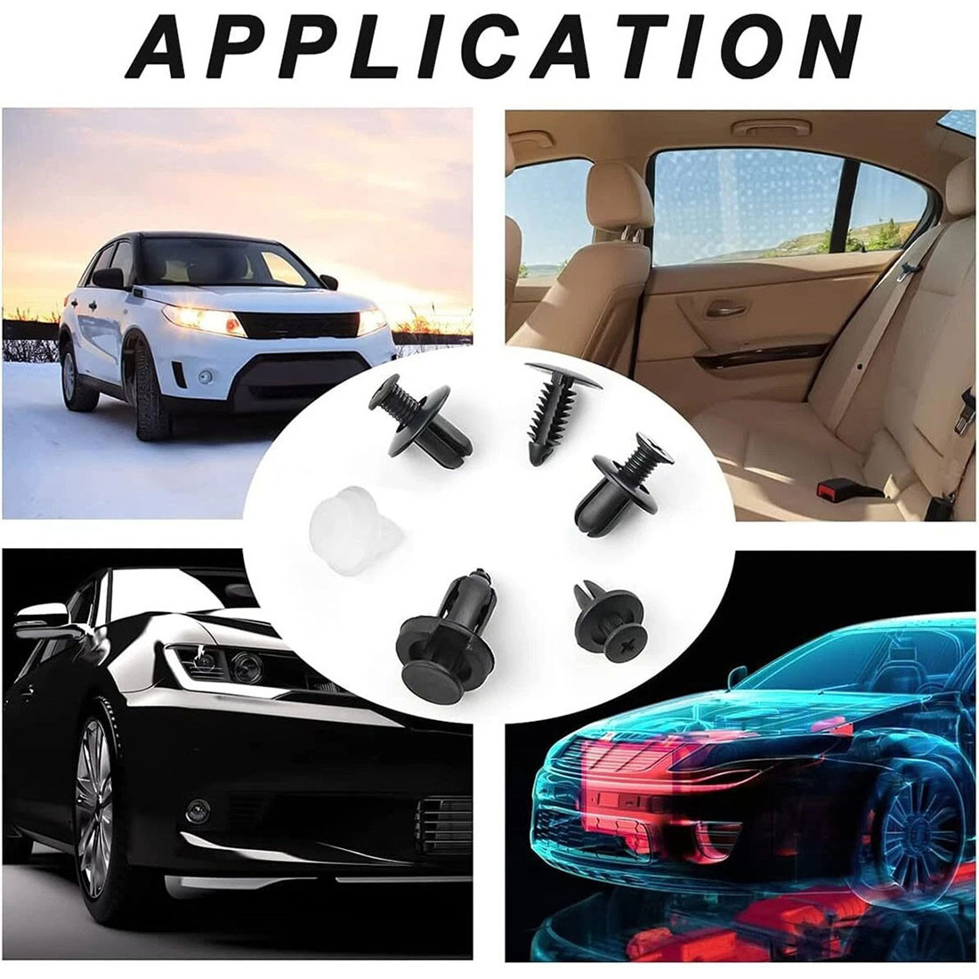 Bumper Fender Liner Push Type Retainer Clips Fastener 100x Fits INFINITI Set