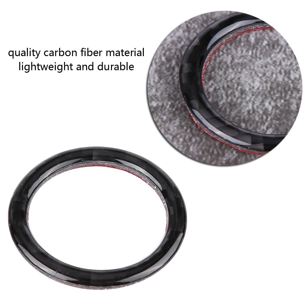 ABS Engine Start Stop Button Ring Trim Carbon Fiber Look For BMW 3 E90 E92 E93