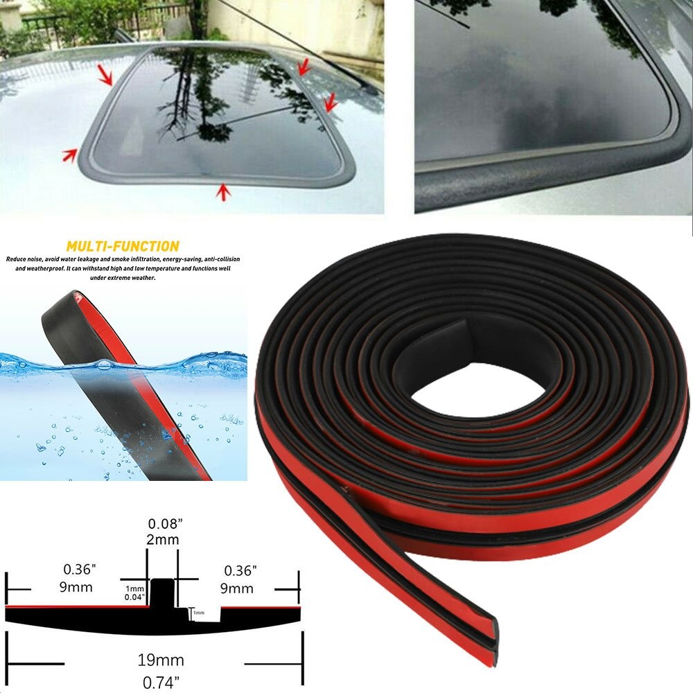 10ft/10FT Car Rubber Front Rear Panel Windshield Seal Strip Sealed Moulding Trim