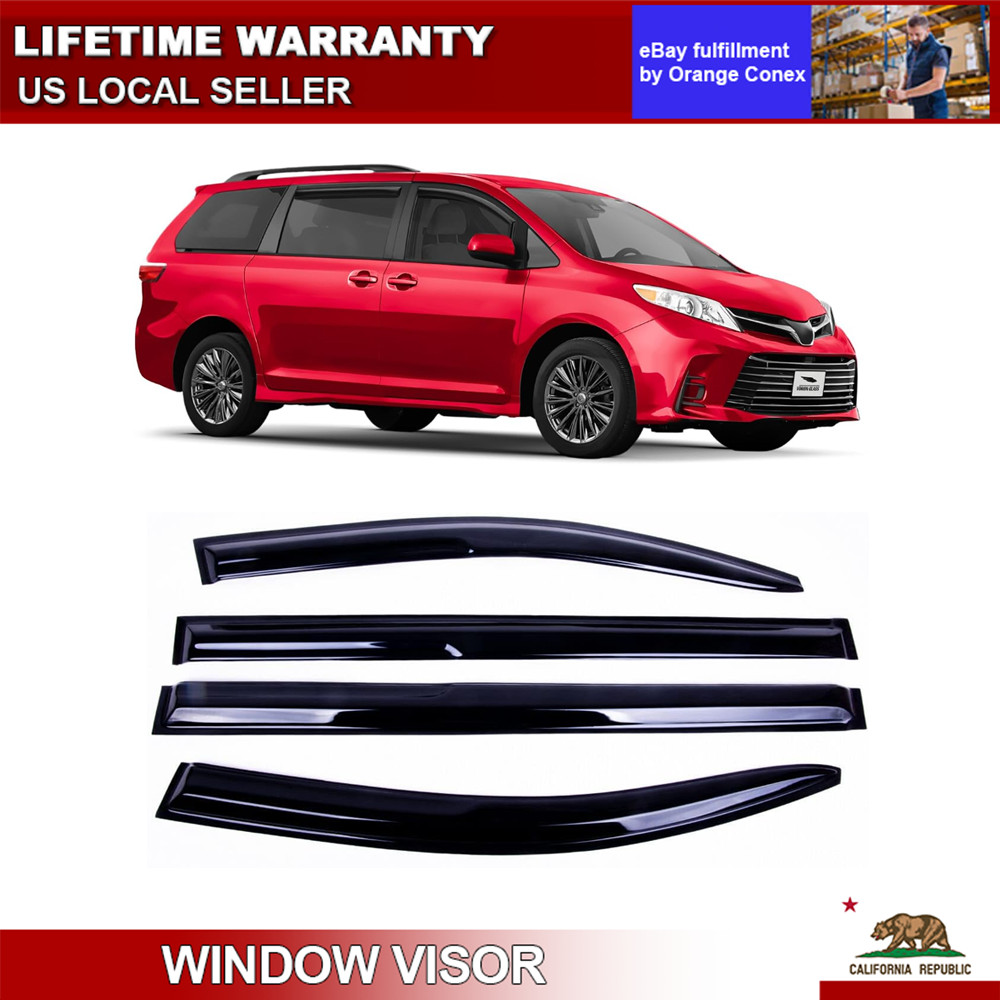 For Toyota SIENNA 2011-2020 window Vent visor sun guard rain deflector Shade