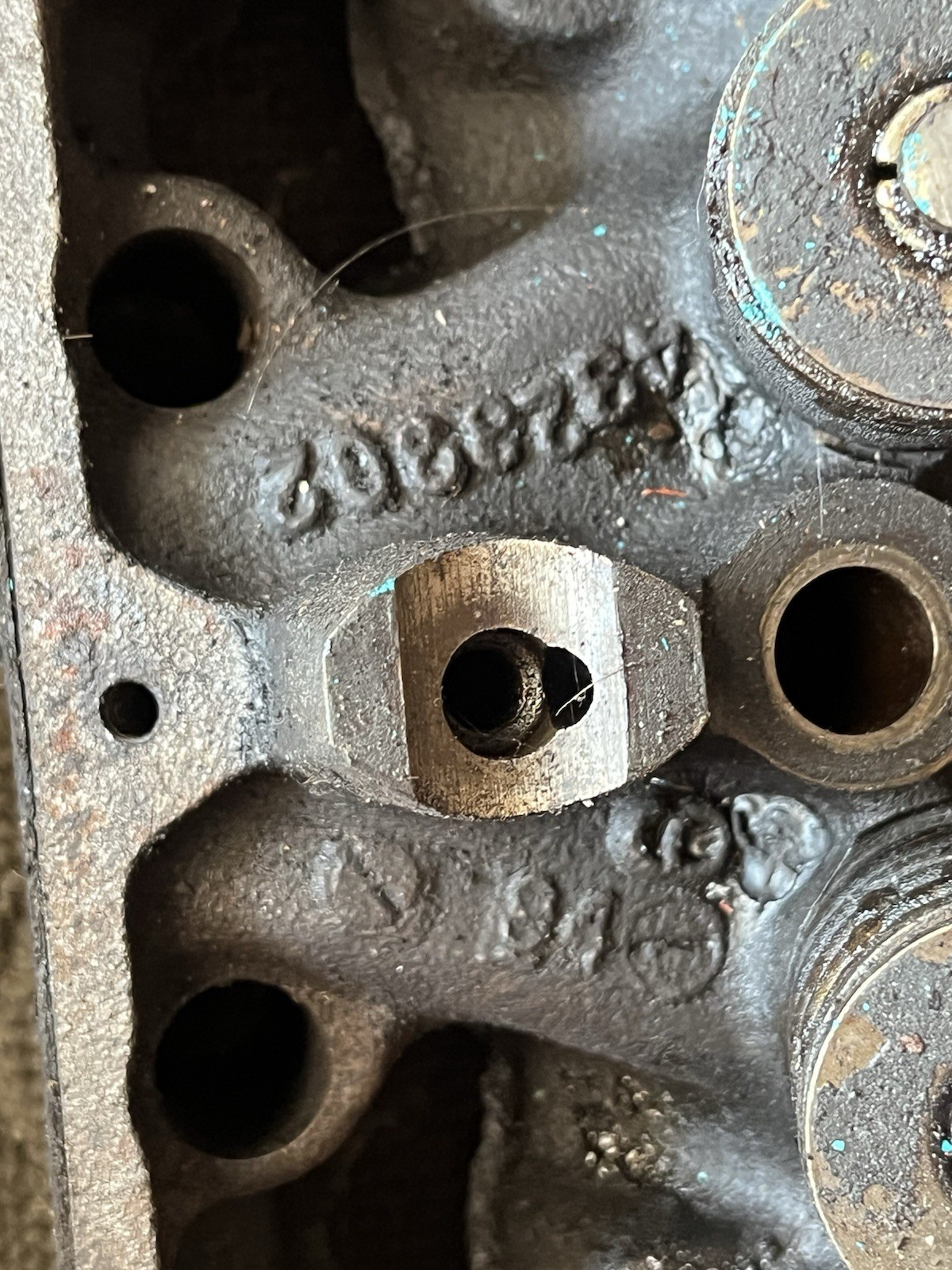 Vintage Pair of 2 Dodge Plymouth Chevy Cast Iron Engine Cylinder Heads 318 Mopar