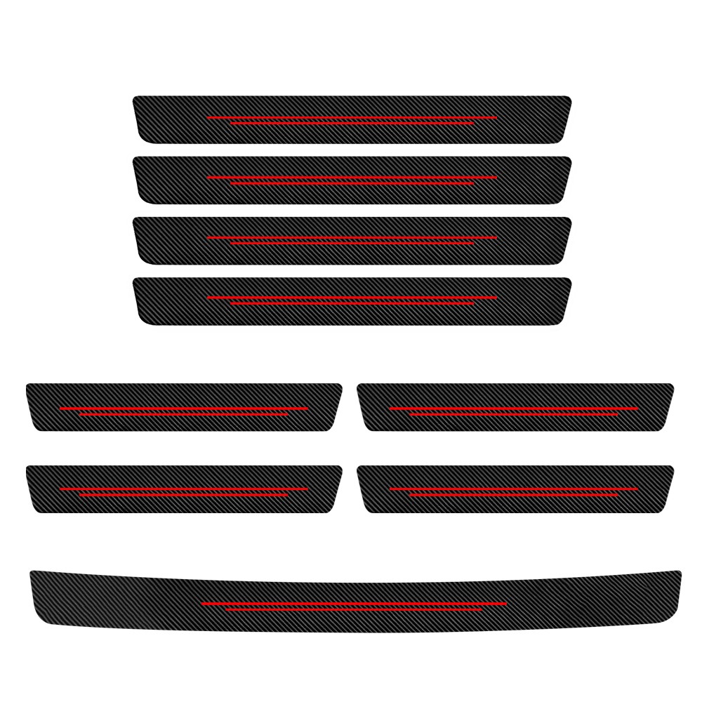 9PCS For Chevrolet Accessories Door Scuff Sill Cover Panel Step Protector Trims