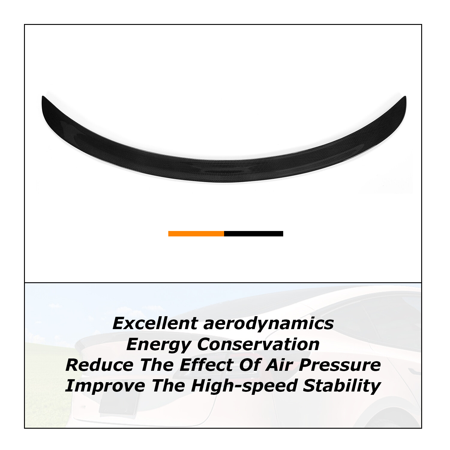 For Tesla Model 3 2017-2023 Rear Trunk Lip Spoiler Carbon Fiber Look Duck Tail