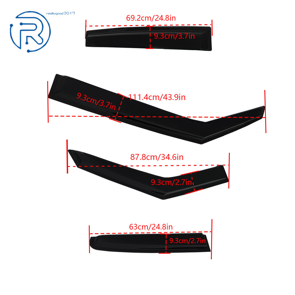 Smoke Side Window Vent Visors Rain Guards For 2011-2017 Hyundai Veloster