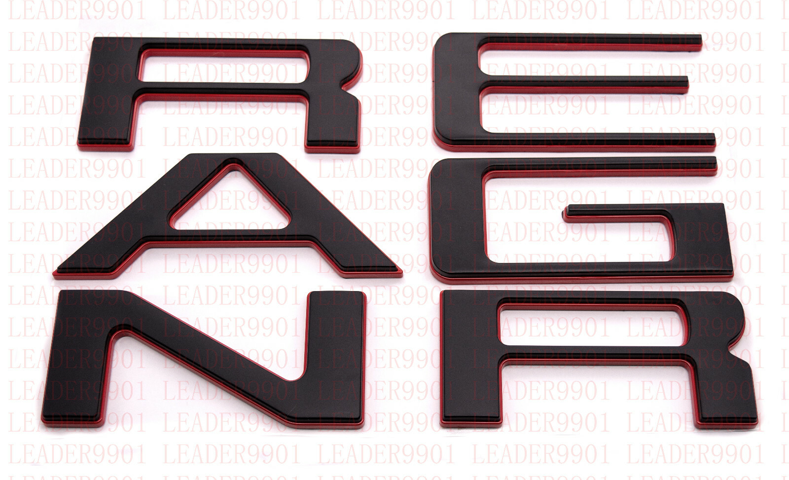 Double Layer Tailgate Insert Letters fits 2019-2021 Ford Ranger (Black Red)