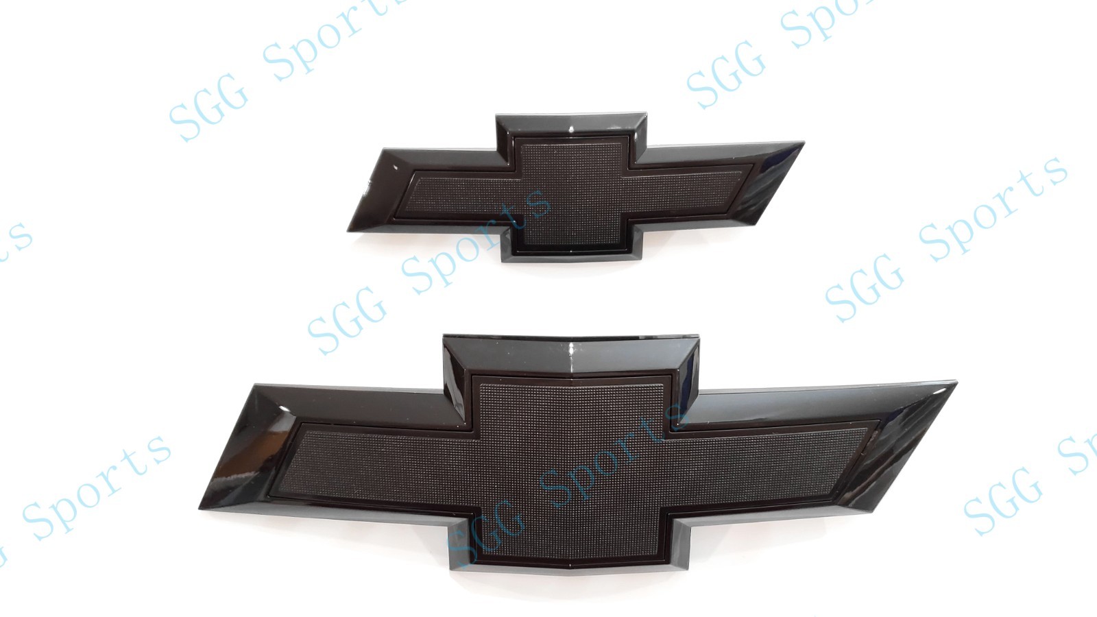 Front Grille Rear Tailgate Bowtie Emblem Badge Gloss Black 2021+ Tahoe Suburban