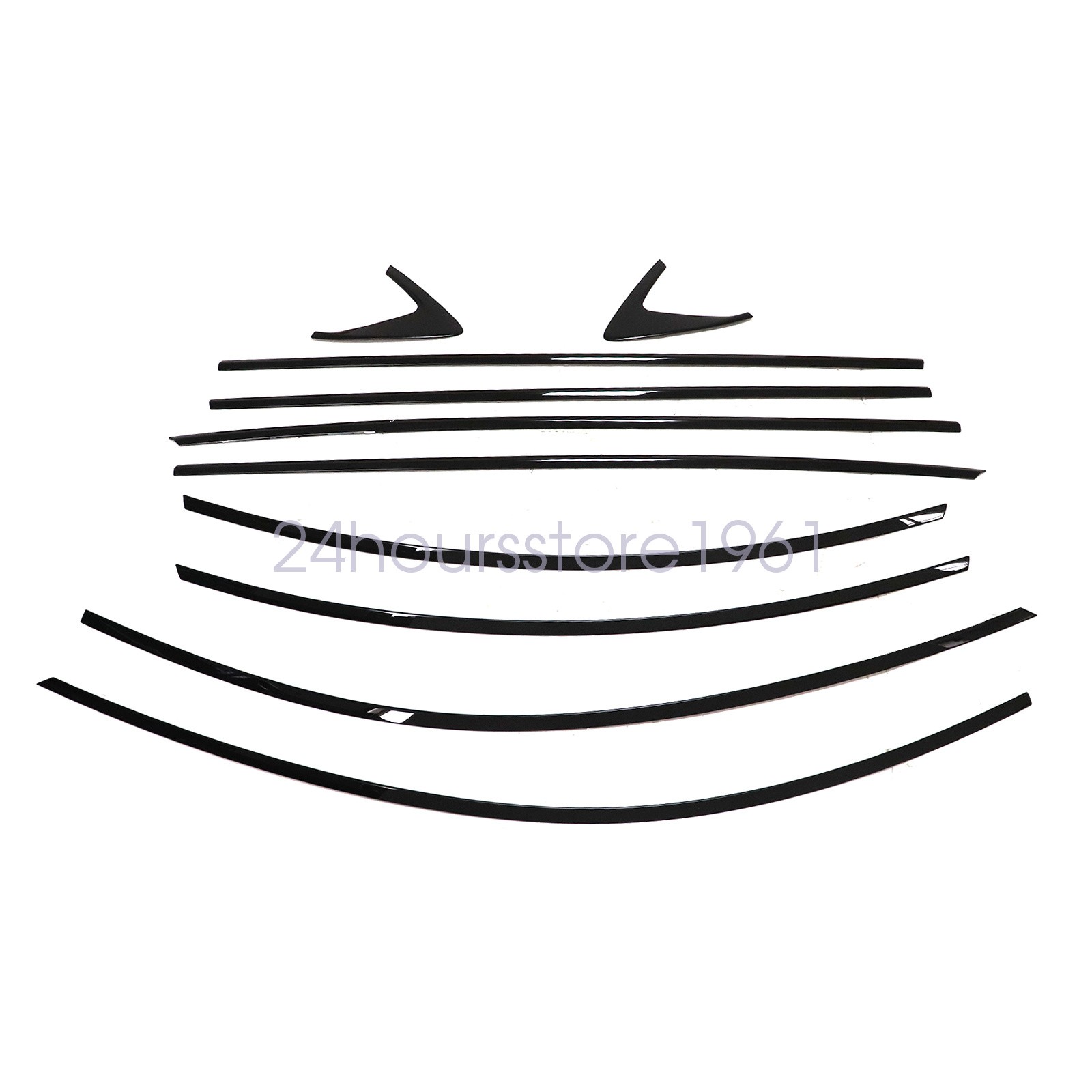 10PCS For Mazda 6 Sedan 2014-2021 Glossy Black Car Window Molding Trim Strips
