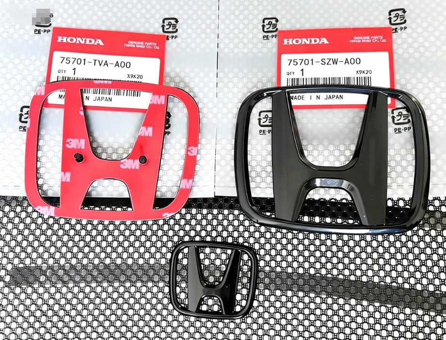 3Pack Black Front Steering Rear Badge Emblem For 2018-2022 Honda Accord Sedan