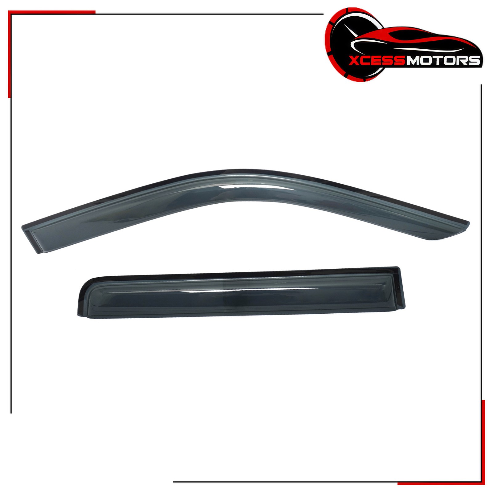 Fits 2024-2026 Toyota Tacoma Crew Cab Window Visors Smoke Side Door Deflectors