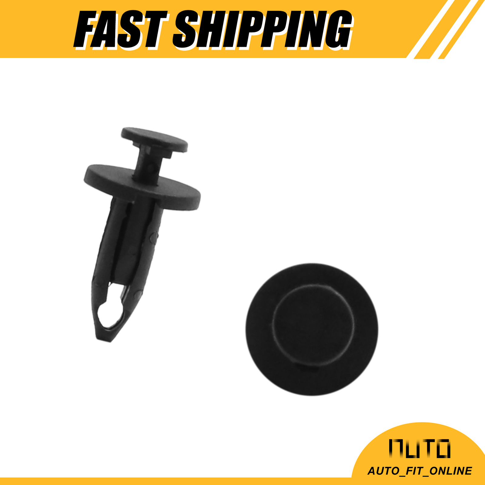 200Pcs 7mm Hole Dia Plastic Rivet Fender Push Pin Fastener Clips Custom for Car