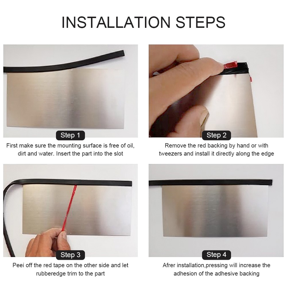 U-Shaped For Most Vehicles 10Feet Door Edge Guard Edge Strip Rubber Sealing Trim
