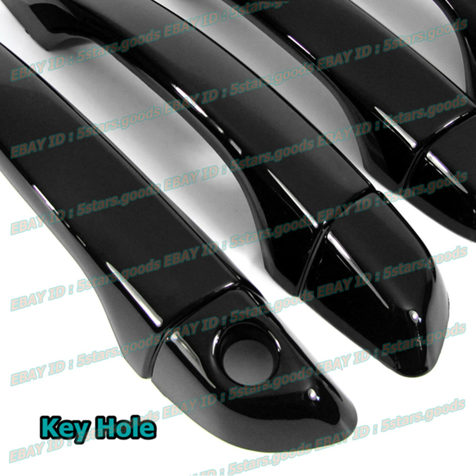 For 2018-2022 Hyundai Accent Glossy Black Edition Side Door Handle Covers Trims