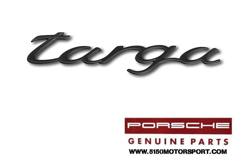 Genuine Porsche 911 996 “targa” Emblem Inscription Rally Black 9965592370870C