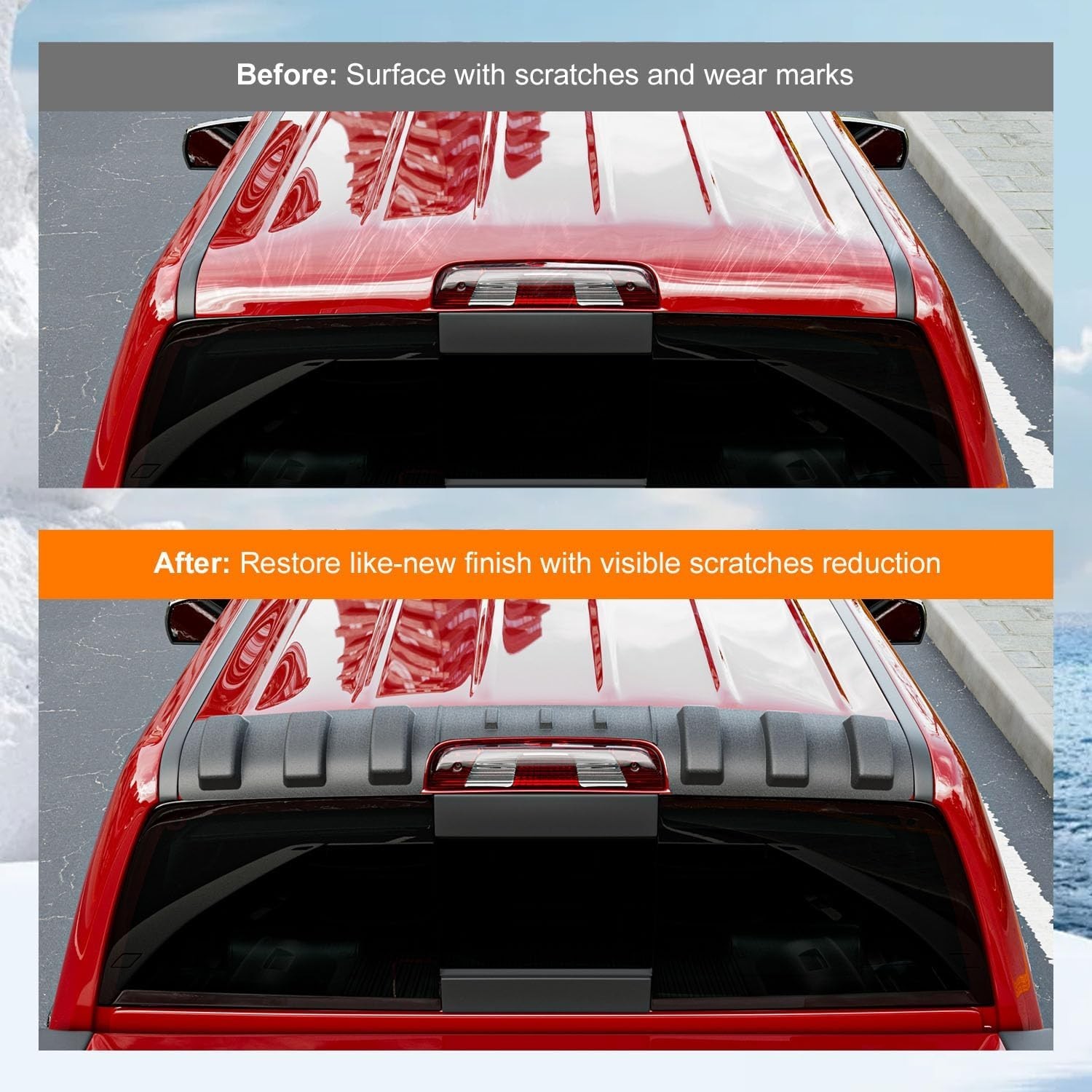 For 2014-2018 Chevy Silverado GMC Sierra 1500 Rear Roof Protector Rear Spoiler