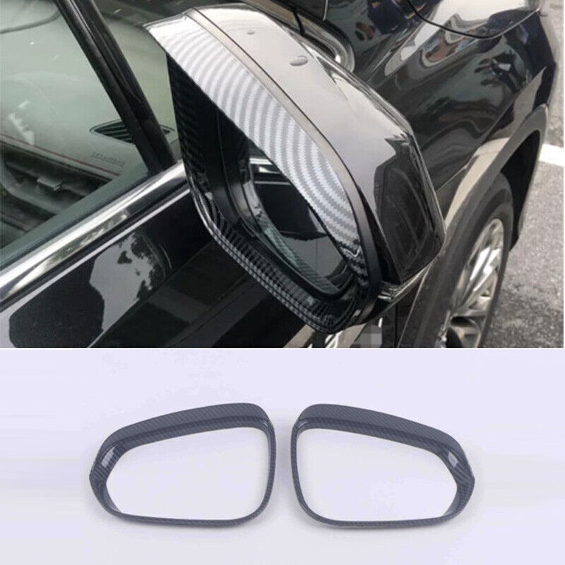 2PCS Carbon Fiber Rear View Mirror Frame Cover Trim For Lexus NX 250 350h 22-24