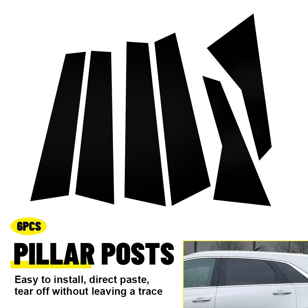 Pillar Post Trims Cover 6PCS Suitable for Black Cadillac XT5 2017-2023