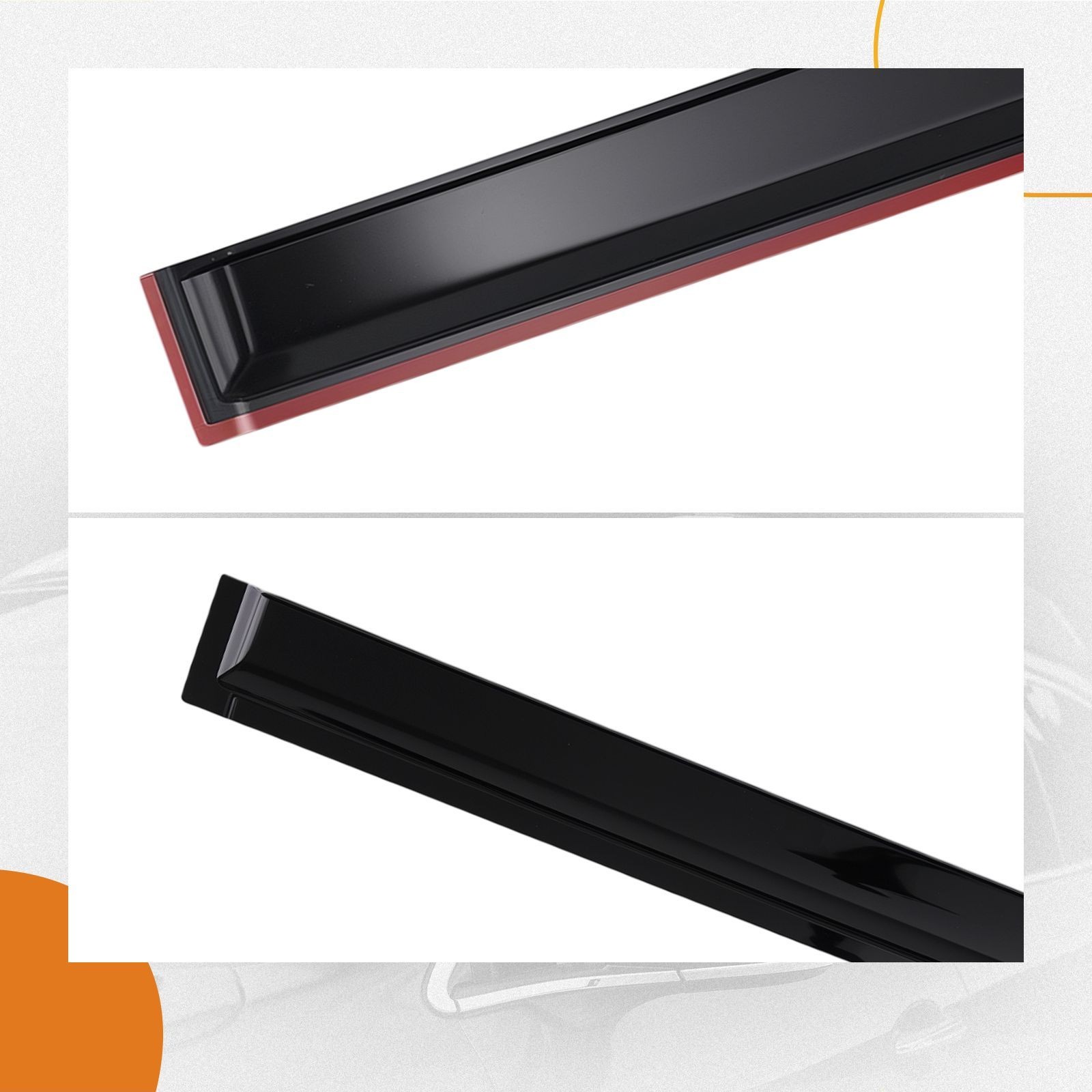 Window Rain Guards Deflectors for Dodge Grand Caravan 2008-2020 2.5mm 4Pcs