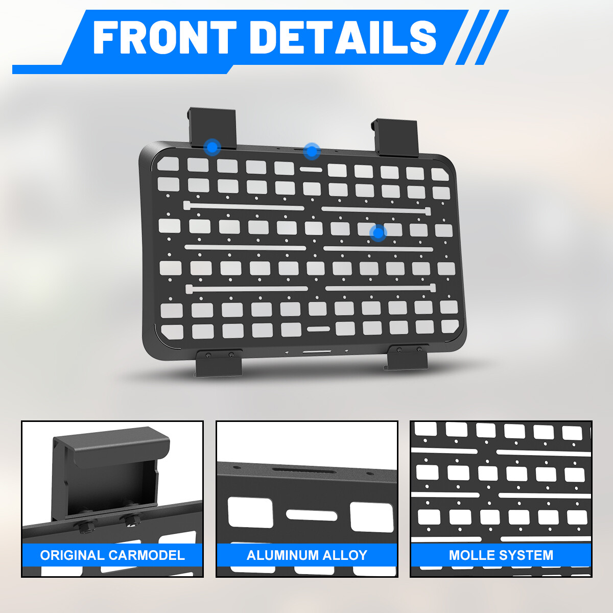 Multi-Funciton Modular Molle Panel Trim for Jeep Wrangler 2018-2024 JL 4 Doors