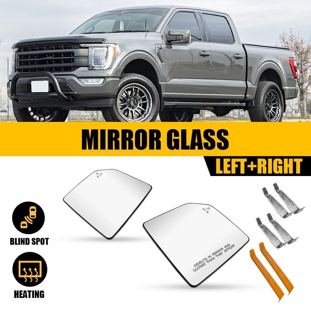 Towing Mirror Glass Heated Blind Spot Upper Left Right for 2015-2020 Ford F150