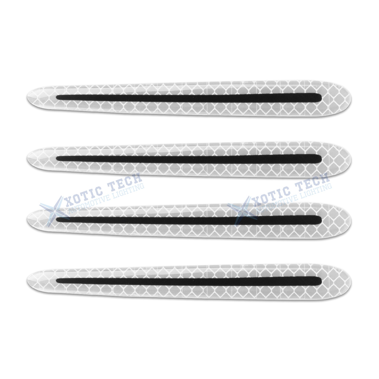 8PCS Reflective White Door Handle Guard Film Stickers For BMW 3 4 5-Series X1 X5