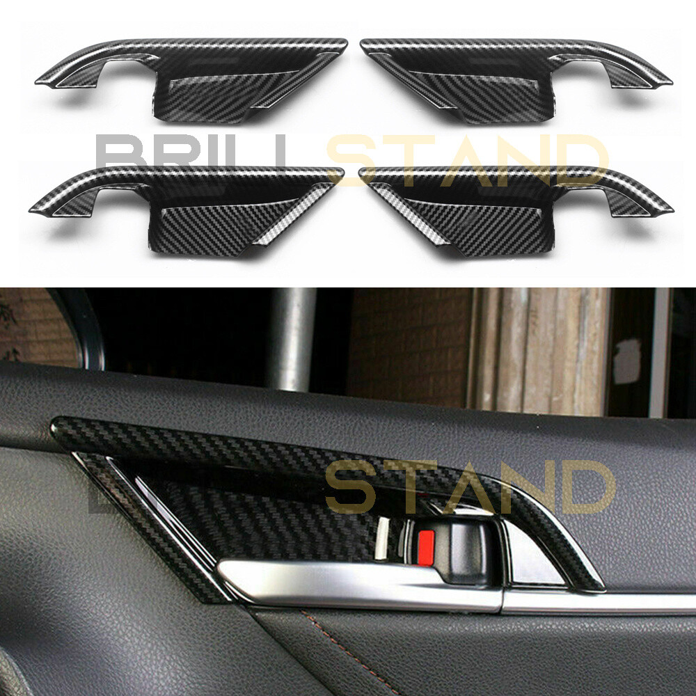 For Toyota Camry 2018-2024 Carbon ABS Inner Door Handle Cover Trim Accessories