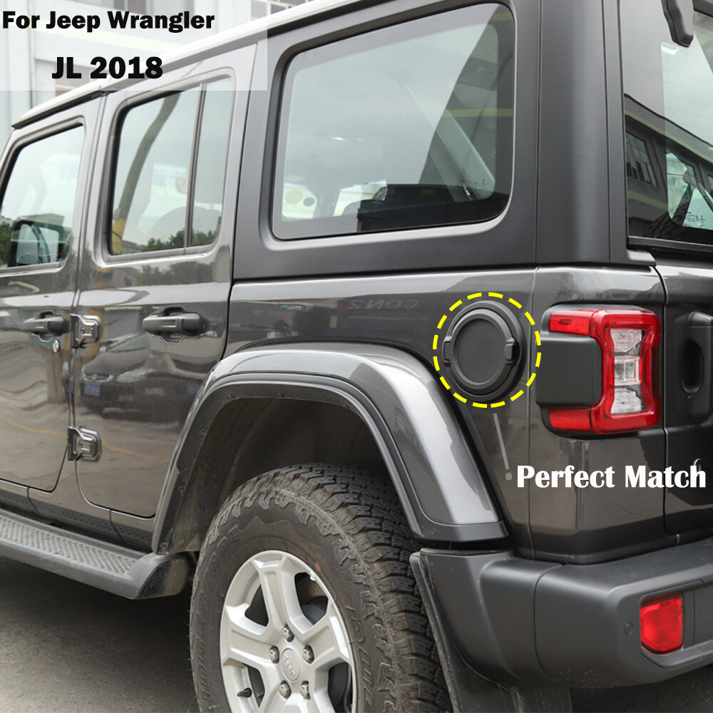Gas Cap Cover Non-Locking Fuel Tank Door for Jeep Wrangler JL 2018-2019 2/4-Door