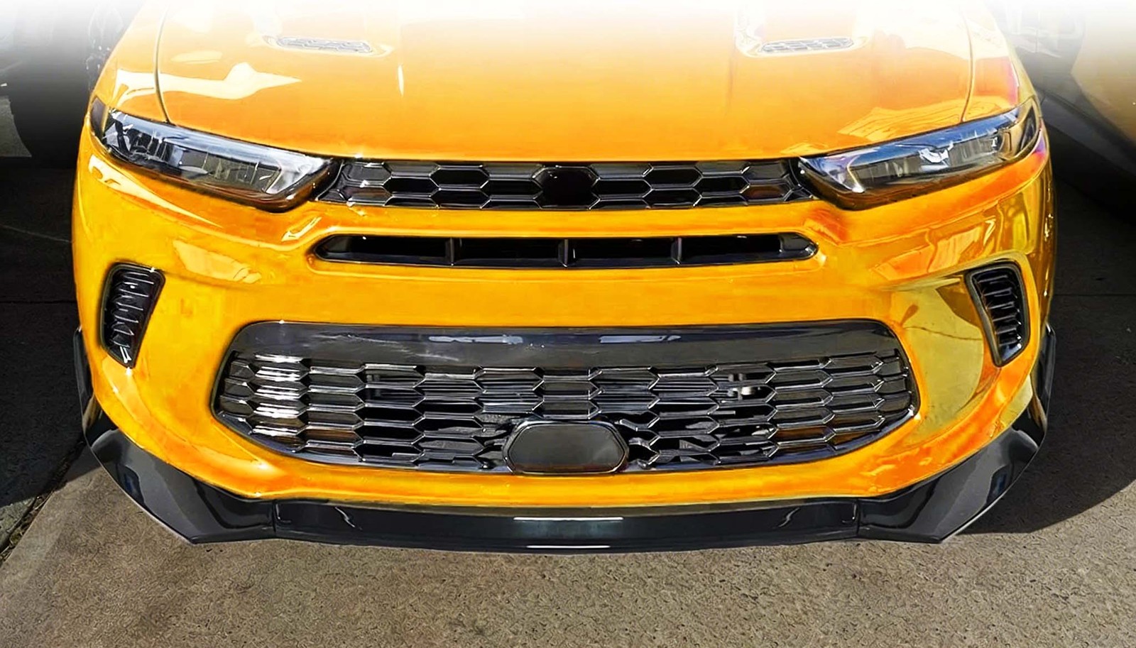 For Dodge Hornet GT R/T 2023-2026 V2 Style Gloss Black Front Bumper Lip Splitter