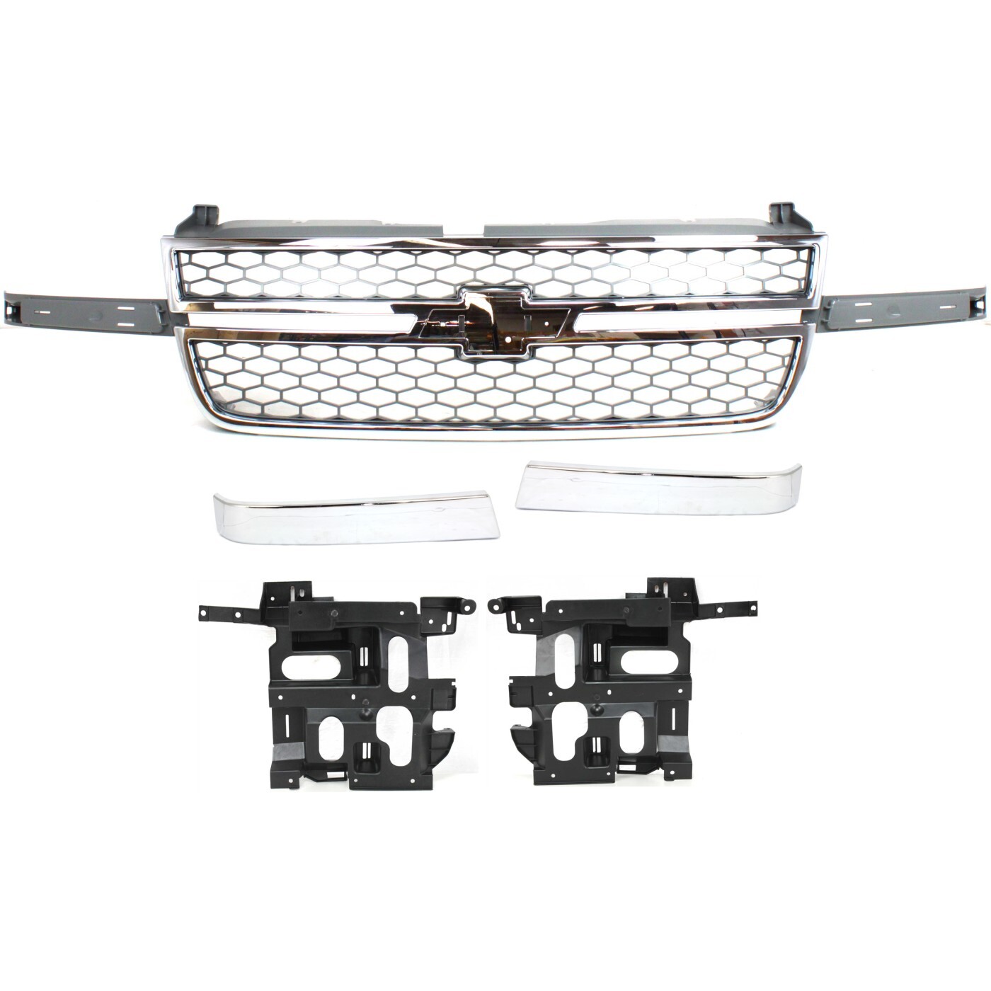 Grille Headlight Bracket Kit For 2003-2006 Chevrolet Silverado 1500 2500 HD