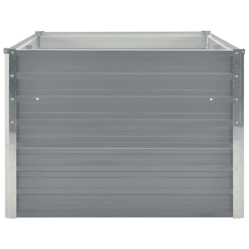 NNEVL Raised Garden Bed 160x80x45 cm Galvanised Steel Grey