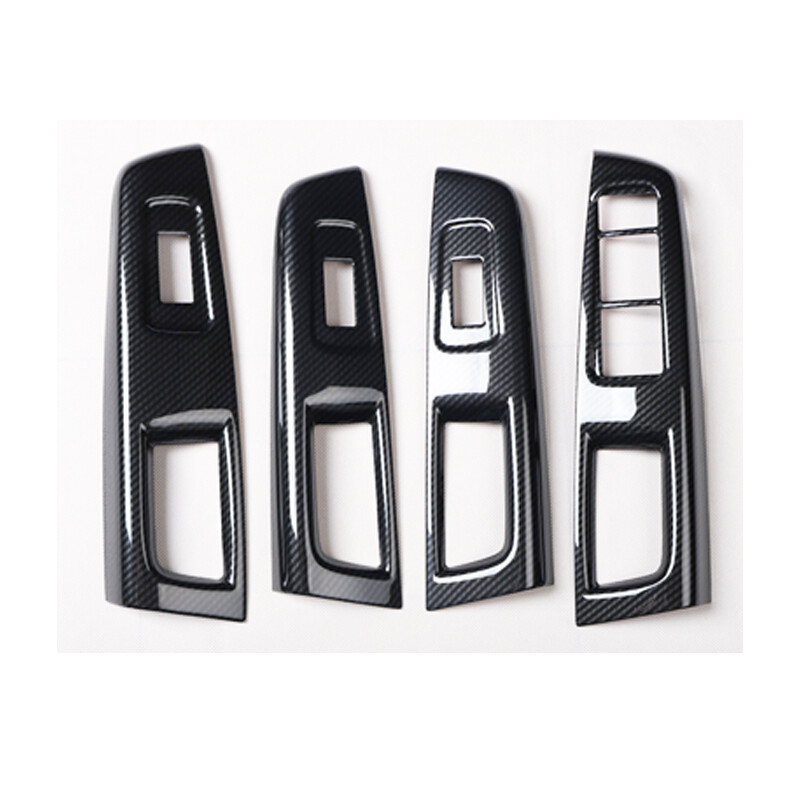 Carbon Fiber Look window lift Panel Cover Trim For Subaru Forester 2008-12